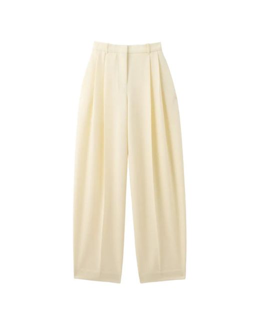Jacquemus White Pleated Palazzo Pants