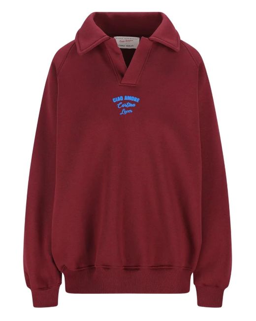 Giada Benincasa Polo-Neck Embroidered Sweatshirt