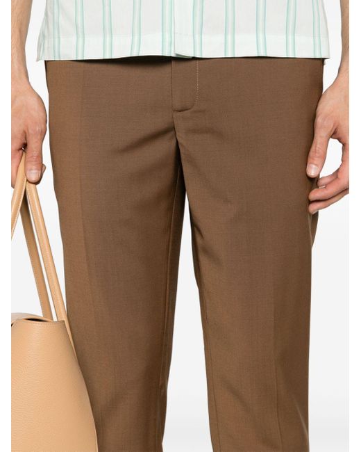 Pantalones chino con cintura elástica Sandro de hombre de color Brown