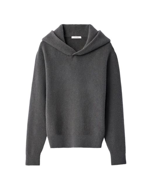 Lemaire Gray Hooded Sweater for men