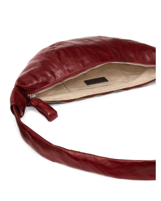 Lemaire Red Medium Croissant Cotton Bag