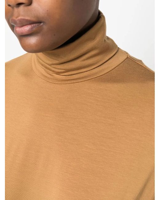 Eleventy Brown Turtleneck Long-Sleeved Top