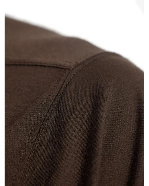 Rick Owens Brown Seam-Detail T-Shirt for men