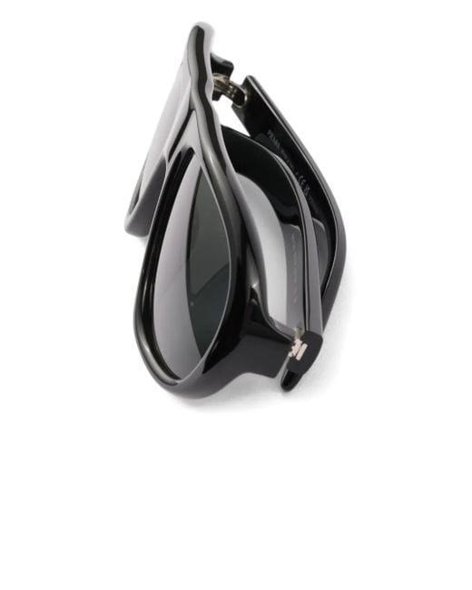 Prada Black Pilot-Frame Sunglasses