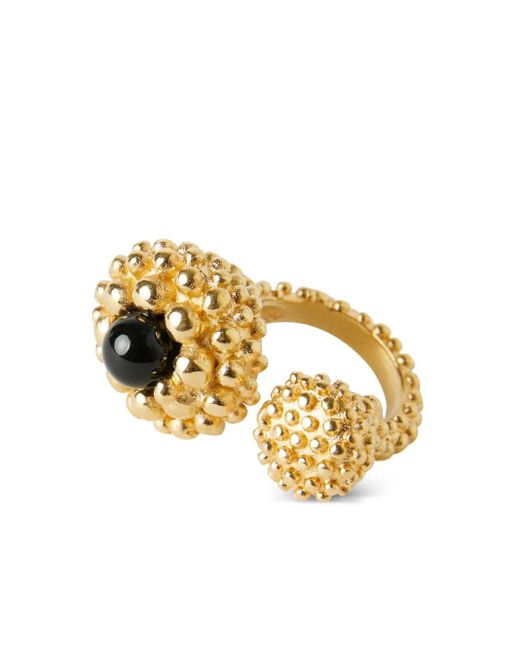 Paola Sighinolfi Metallic X Patrizia Casarini Karpos Textured Ring