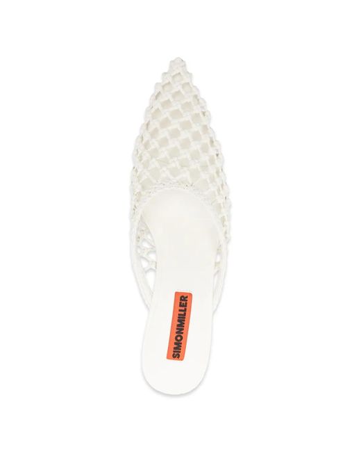 Simon Miller White Knotted Gala Mules
