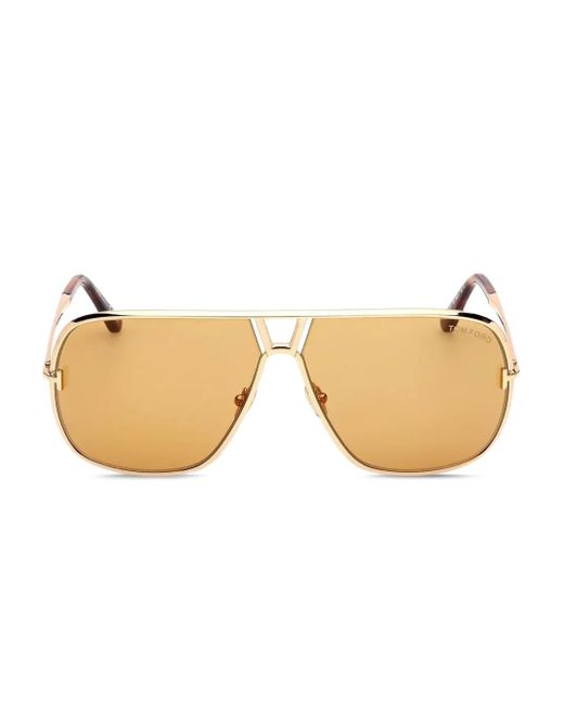 Tom Ford Natural Logo-Print Sunglasses