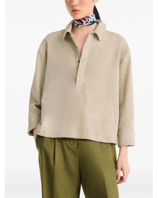 Longchamp Natural Catch The Parisian Wave Silk Scarf