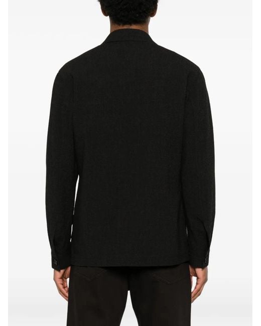 Tagliatore Black Brook Four-Pocket Button-Up Jacket for men