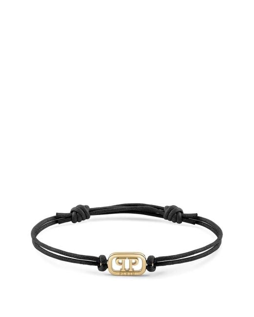 Philipp Plein White Logo-Plaque Bracelet