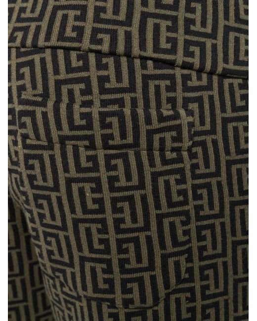 Balmain Black Monogram-Print Track Pants for men