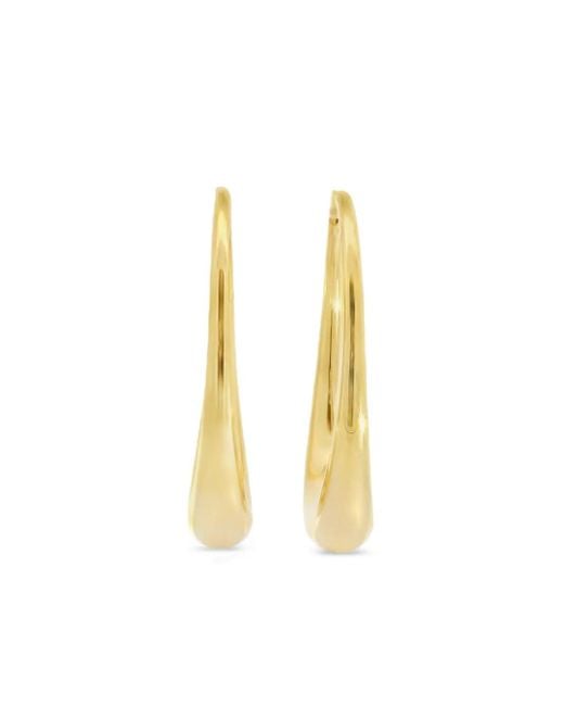 Lisa Nik Metallic 18K Elongated Oval Hoop Earrings