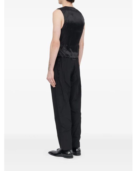 MM6 by Maison Margiela Black Single-Breasted Waistcoat for men