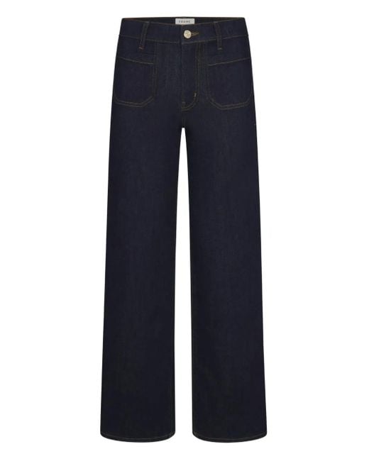 FRAME Blue Le Slim Palazzo Jeans