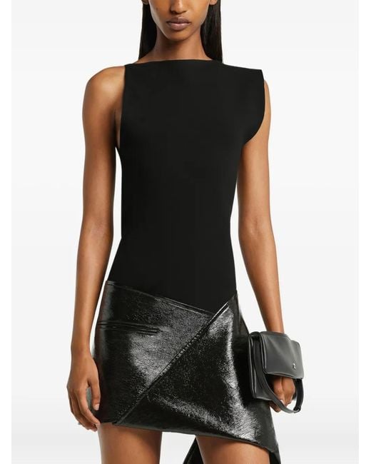 Courreges Black Oblique Interlock Top
