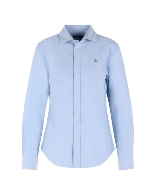 Polo Ralph Lauren Blue Logo-Embroidery Shirt