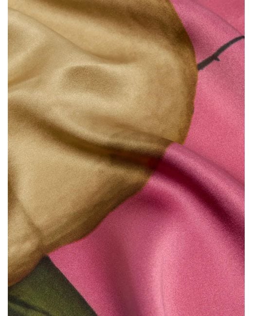 Acne Pink Square Silk Scarf
