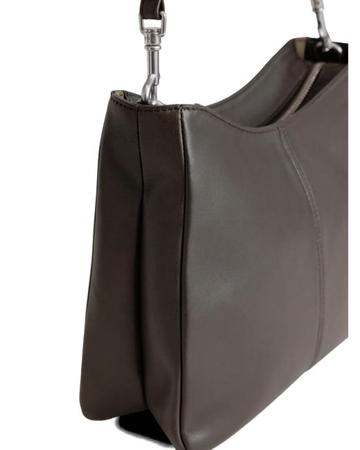 Yu Mei Black Sac Porté Épaule Joan En Cuir
