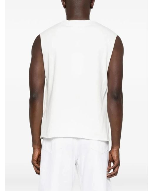 MM6 by Maison Margiela Natural Logo-Patch Vest for men