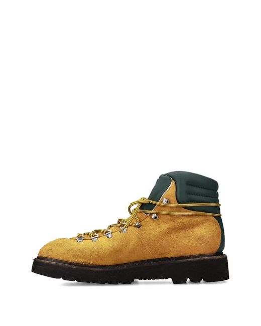 Premiata Brown Lace-Up Panelled Boots for men