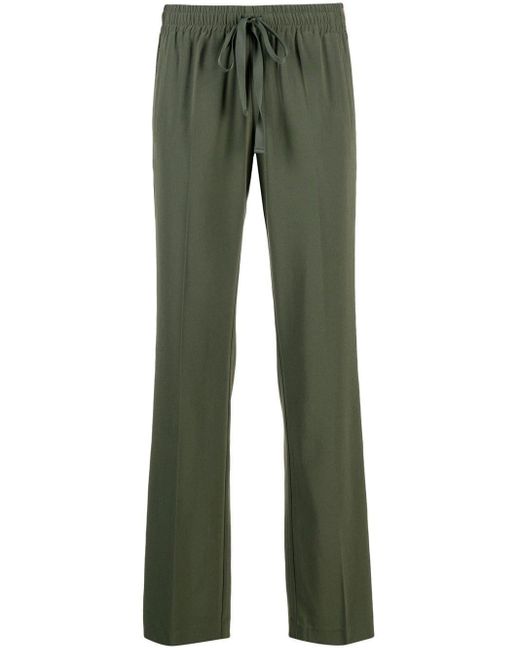Zadig & Voltaire Pomy Crepe Texture Trousers in Green | Lyst UK