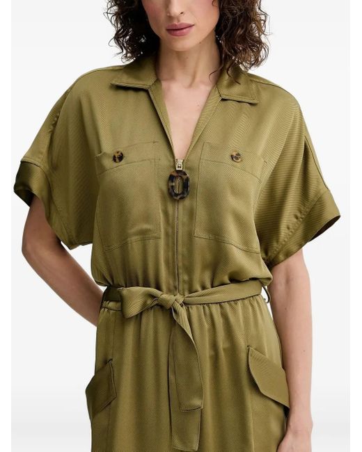 SIMONA CORSELLINI Green Zip-Fastening Pocket Jumpsuit