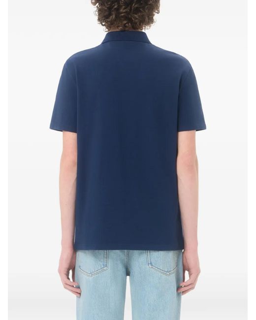 Valentino Garavani Blue Polo À Logo Vgold for men