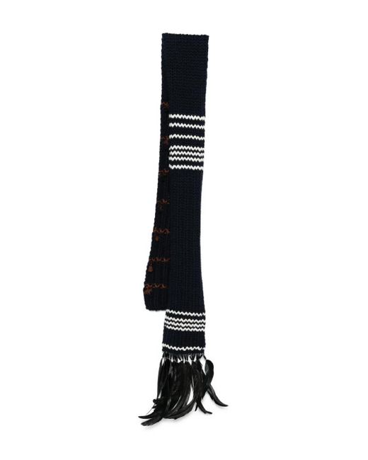 Sciarpa A Righe di Prada in Black