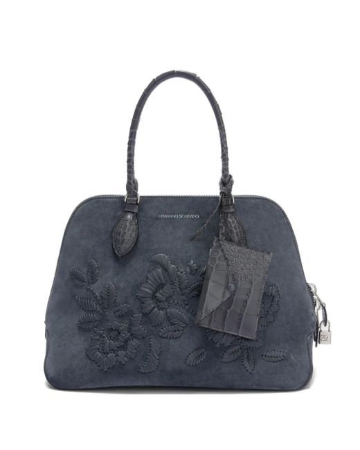 Ermanno Scervino Orsetta スエード ハンドバッグ Blue