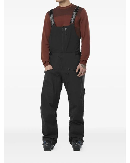 Salomon Black Logo Straps Trousers for men