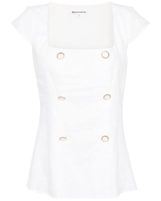 Top Meela di Reformation in White