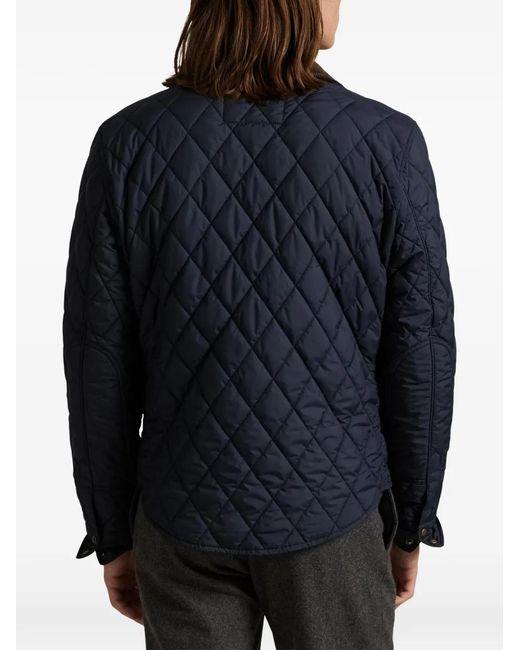 Polo Ralph Lauren Blue Corduroy-Collar Quilted Jacket for men