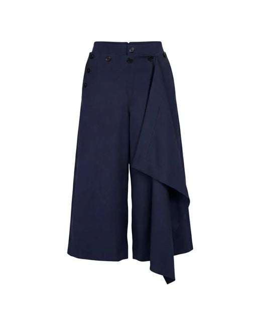 Monse Blue Front Cascade Sailor Trousers