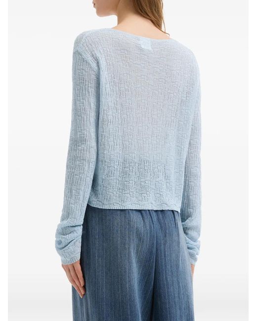 B+ AB Blue Buttoned V-Neck Cardigan