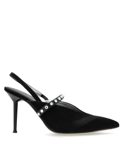 Alexander McQueen Black Slingback-Pumps mit Kristallen