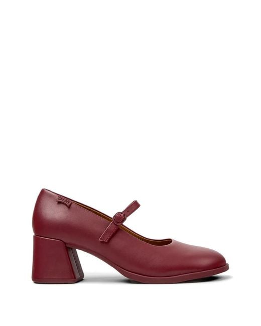 Camper Red Kora Buckle-Strap Pumps