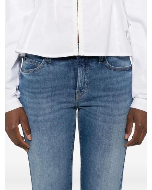 Cambio Blue Paris Faded-Wash Jeans