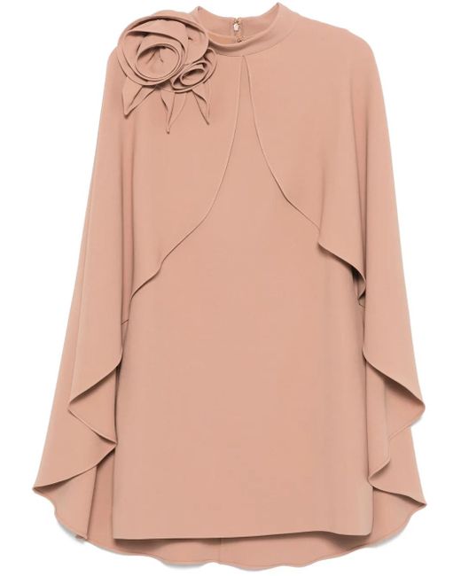 Elie Saab ケープ ミニドレス Pink