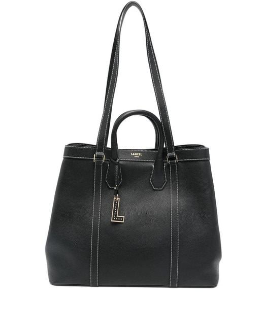 Lancel Black Large Faubourg Tote Bag