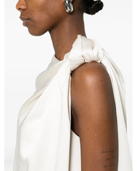 ELEH White Drape Mini Dress