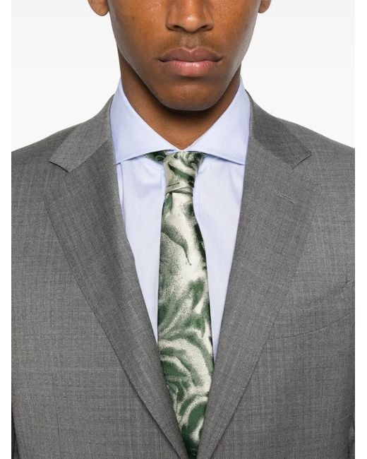 Canali Gray Wool Single-Breasted Suit for men