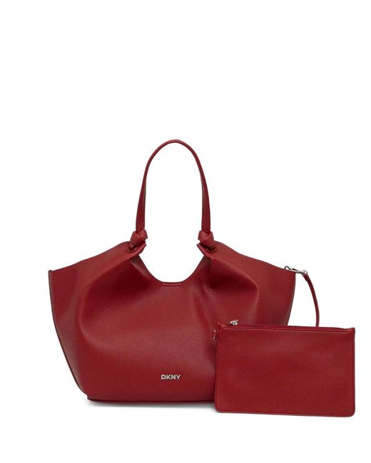 DKNY Red Medium Paula Commuter Tote Bag