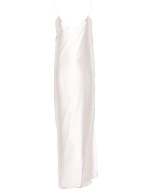 Magda Butrym White 11 Silk Crepe Maxi Dress