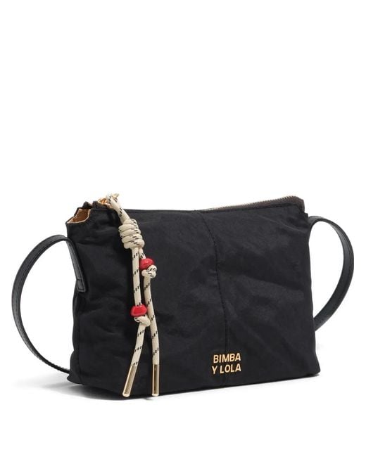 Bimba Y Lola Black Knotted Strap Satchel Bag