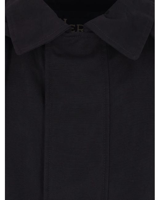 Herno Blue Hooded Down-Filled Coat for men