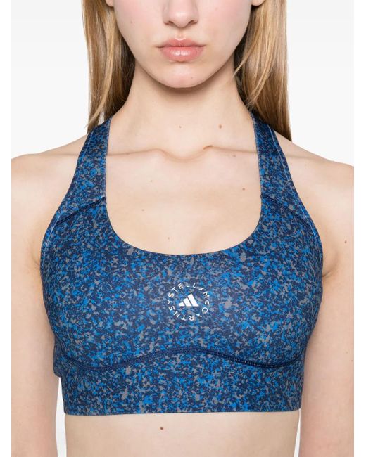 Adidas By Stella McCartney Blue Truepurpose Power Impact Sports Bra