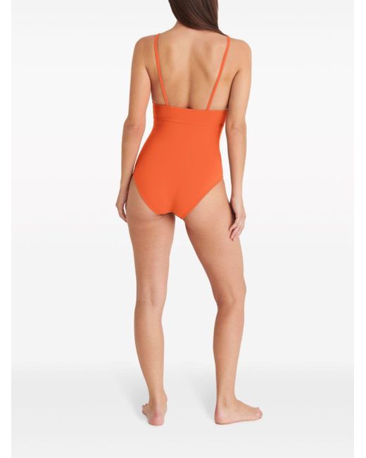 Eres Orange Larcin V-neck Swimsuit