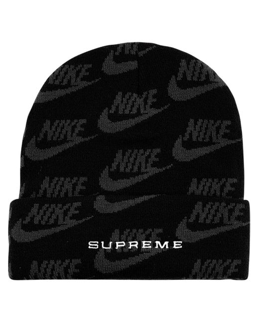 Supreme X Nike Jacquard Logo Beanie in 