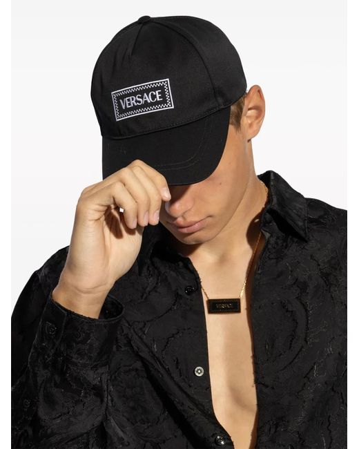 Versace Black Baseball Cap for men