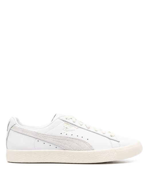 PUMA White Clyde Base Low-Top Sneakers for men